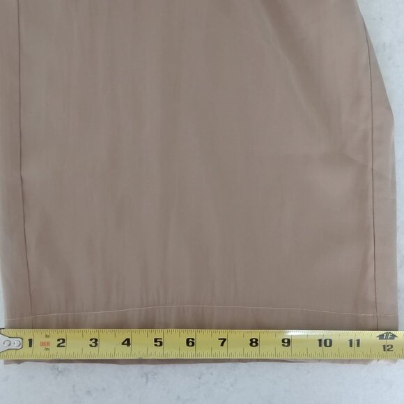 Light tan caramel brown XL cropped lightweight flowy wide leg ankle pants - Picture 9 of 13